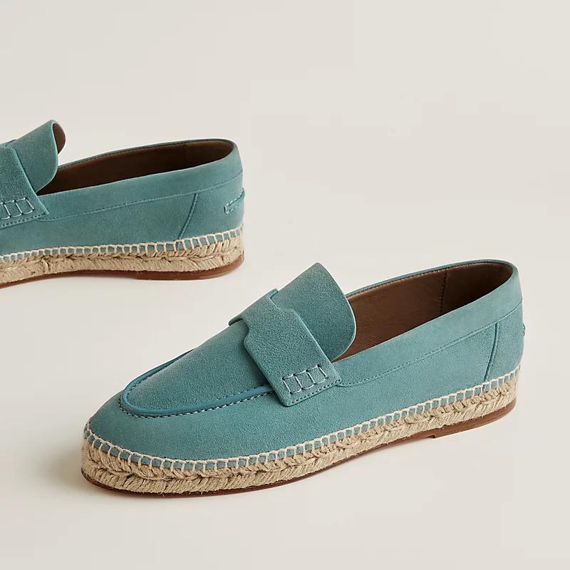 Giày Hermes Trip Espadrille Nữ Xanh Dương Nhạt